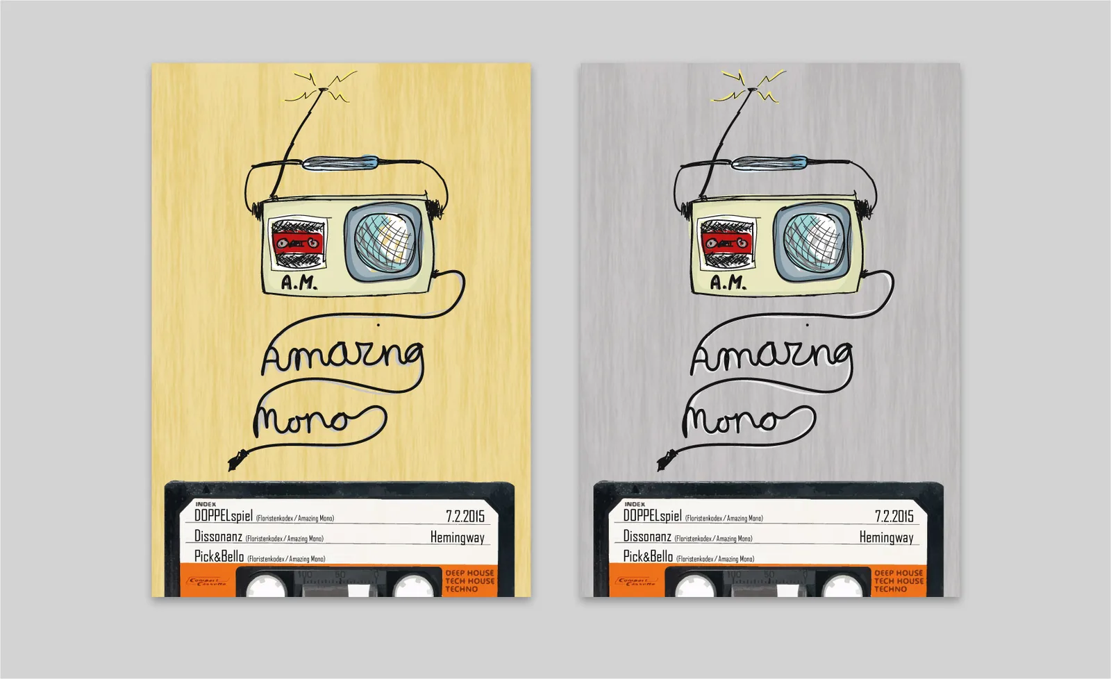 amazing mono – Poster und Flyer design für eine Eventreihe